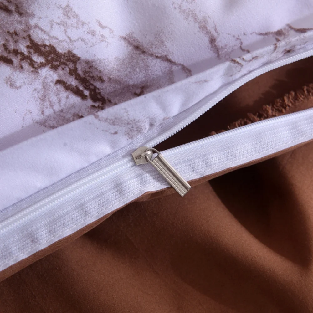 Coffee marble duvet set